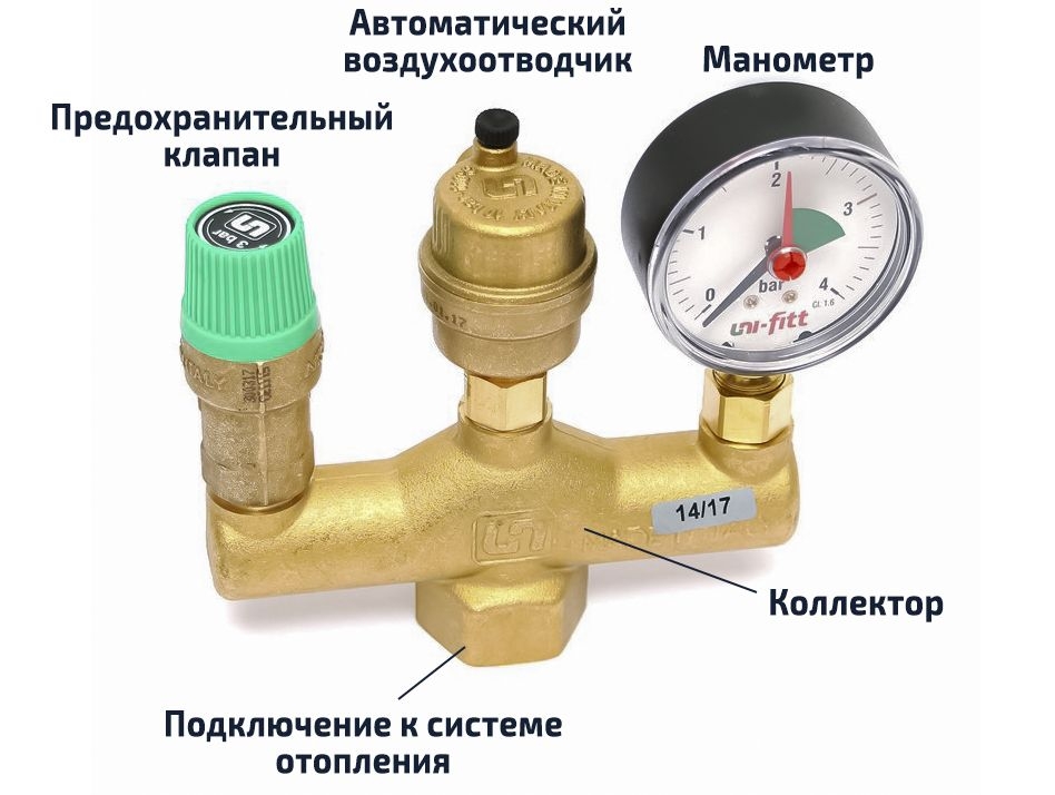 Установка предохранительного клапана в системе отопления