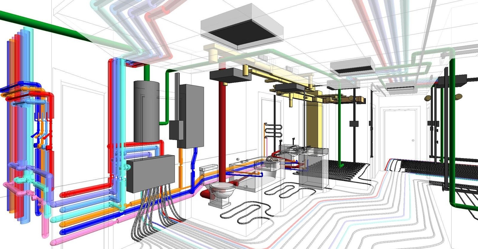 Проектирование отопления частного дома в 3Д – Revit