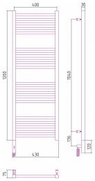 Сунержа Полотенцесушитель электрический МОДУС 3.0 1200х400, МЭМ левый фото 2