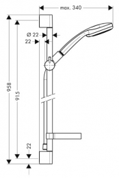 Hansgrohe душевой гарнитур Croma 100 Vario/Unica’C Shower Set 90 см фото 2