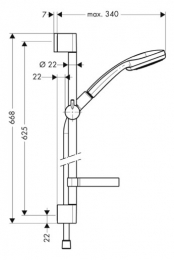 Hansgrohe душевой гарнитур Croma 100 Vario/Unica’C Shower Set 65 см фото 2