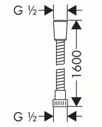 Hansgrohe шланг Metaflex’C 160 см фото 2
