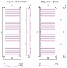 Сунержа Полотенцесушитель водяной Богема+ 1500х500, прямая фото 3