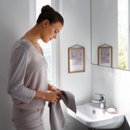 Смеситель Hansgrohe Novus 70 мм для раковины однорычажный без донного клапана, хром фото 3