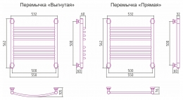 Сунержа Полотенцесушитель водяной Богема+ 500х500, прямая фото 3