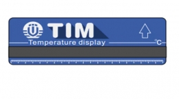 Термометр-полоска на коллекторах обратки(синий) M323-2 TIM фото