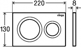 Viega Панель смыва Prevista для унитазов Visign for Style 20, пластик, хром фото 2