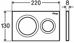 Viega Prevista Панель смыва для унитазов Visign for Style 20, пластик, матовый чёрный фото 2