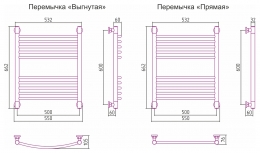 Сунержа Полотенцесушитель водяной Богема+ 600х500, выгнутая фото 3