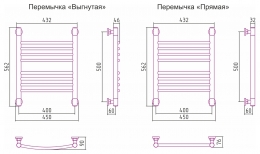 Сунержа Полотенцесушитель водяной Богема+ 500х400, прямая фото 3