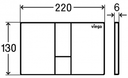 Viega Prevista Панель смыва для унитазов Visign for Style 24, пластик, матовый хром фото 2