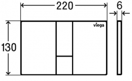 Viega Prevista Панель смыва для унитазов Visign for style 24, пластик, цвет чёрный фото 2