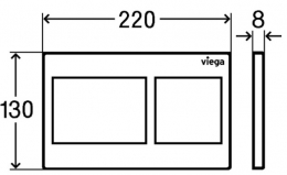 Viega Prevista Панель смыва для унитазов Visign for Style 21, пластик альп белый фото 2