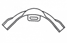 Rehau Фиксатор поворота трубы Rautherm-S 10,1х1,1 мм 90° с крепёжной петлёй фото