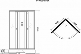 Душевая кабина Niagara Promo P100/26/MT/BK фото 3