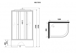 Душевая кабина Niagara Eco NG-7510-14L фото 3