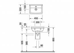 Duravit Starck 3 раковина 45х32 фото 2