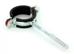 Uni-fitt Хомут 1 1/2 (47-52 мм) с резиновым уплотнителем, шпилькой и дюбелем фото