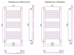 Сунержа Полотенцесушитель водяной Богема+ 800х400, выгнутая фото 3