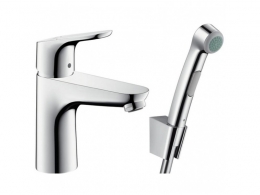 Смеситель Hansgrohe Focus для раковины 100 мм с гигиеническим душем фото