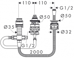 Смеситель Hansgrohe Logis скрытая часть для 71313000 фото 2