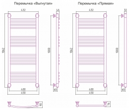 Сунержа Полотенцесушитель водяной Богема+ 1000х400, выгнутая фото 3