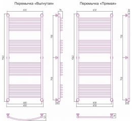 Сунержа Полотенцесушитель водяной Богема+ 1500х600, прямая фото 3