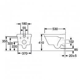 Gustavsberg Hygienic Flush WWC – унитаз подвесной безободковый с сидением soft-closing фото 2