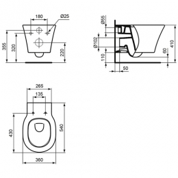 Ideal Standard CONNECT AIR AquaBlade® Подвесной унитаз фото 2