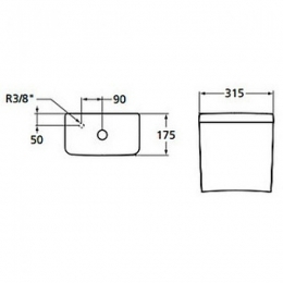 Ideal Standard Connect Cube Бачок квадратный для унитаза фото 2