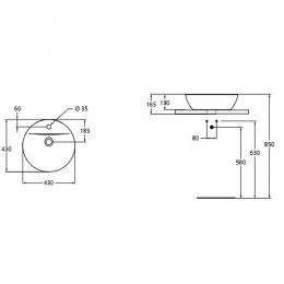 Ideal Standard Connect Sphere Умывальник-чаша 43 см фото 2