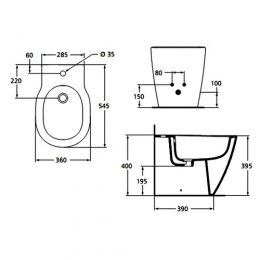 Ideal Standard Connect Биде напольное фото 2