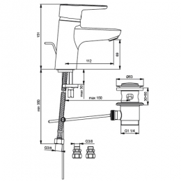 Ideal Standard Connect Смеситель для раковины фото 2