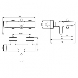 Ideal Standard Connect Смеситель для ванны фото 2