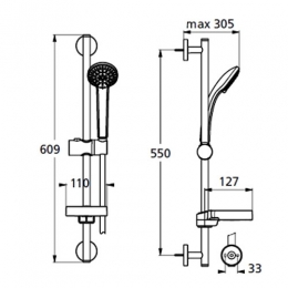 Ideal Standard IdealRain душевой гарнитур 60см фото 2