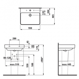 Laufen Pro S раковина 550*465 фото 2