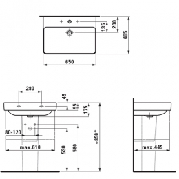 Laufen Pro S раковина 650*465 фото 2