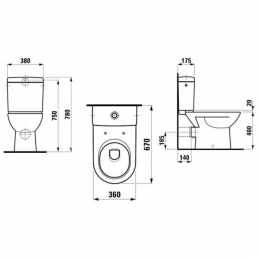 Laufen Pro унитаз напольный с полочкой фото 2