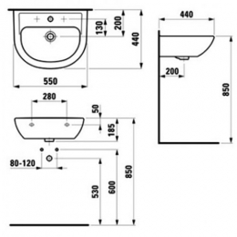 Laufen Раковина 550х440 мм Pro B фото 2