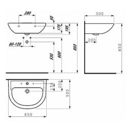 Laufen Раковина 650х500 мм Pro B фото 2