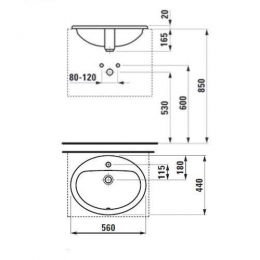 Laufen Раковина 560х440 мм Pro B фото 2