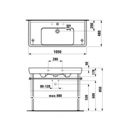 Laufen Раковина 1050х480 мм Pro A фото 2