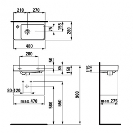 Laufen Раковина 480х280 мм Pro S фото 2