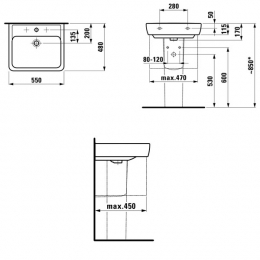 Laufen Раковина 550х480 мм Pro A фото 2