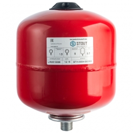 Stout Расширительный бак на отопление 5 л. с диафрагмой (цвет красный) фото