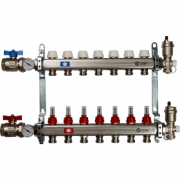 Stout Коллектор из нержавеющей стали в сборе с расходомерами 7 вых. фото