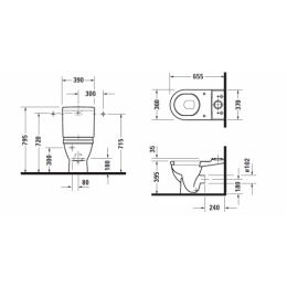 Duravit Starck 3 бачок с нижней подводкой, с сантехнической арматурой фото 2