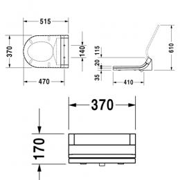 Duravit Starck С SensoWash сиденье для унитаза Starck C со скрытым подключением, AC 220 - 240V 50Hz фото 2