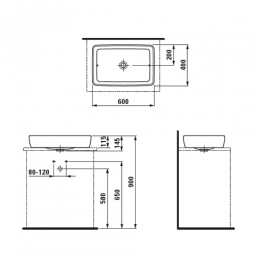 Laufen Раковина 600х400 мм Pro S фото 2