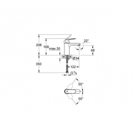 Смеситель для раковины GROHE Eurosmart Cosmopolitan со средним изливом, хром (2339800E) фото 2